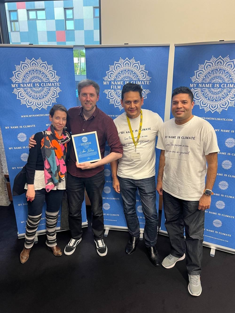Award winners with certificates